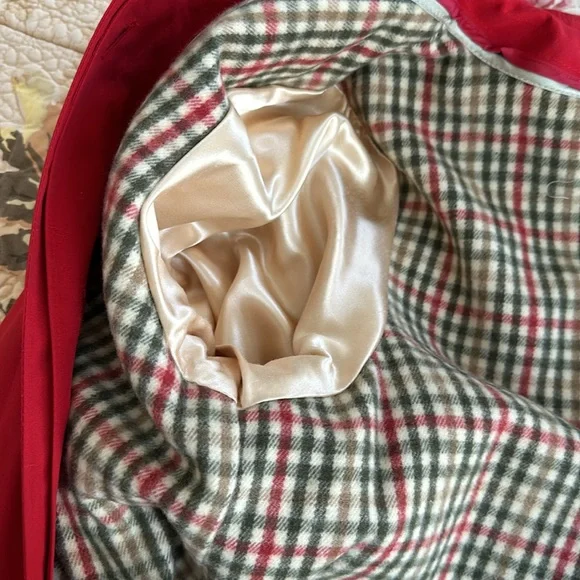 EUC Vintage London Fog Towne Edition Fully Lined Trench Coat Red Size 8 petite - Picture 13 of 16
